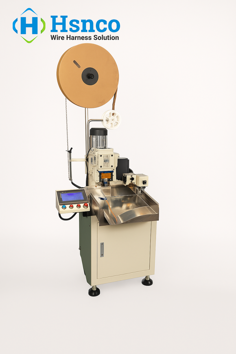 Máy Dập Cos Tự Động HS-T110 – Giải Pháp Gia Công Dây Harness Chính Xác & Năng Suất Cao